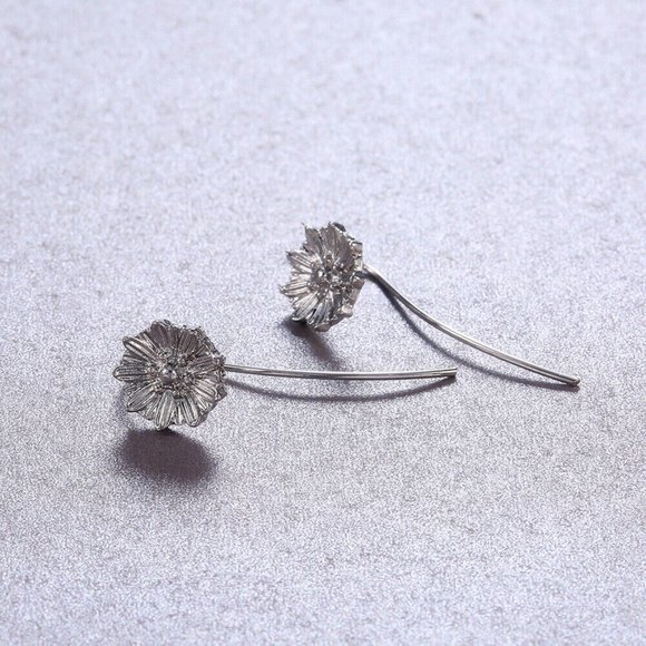 Fun Flower Earrings 925 Silver - Picture 3 of 5